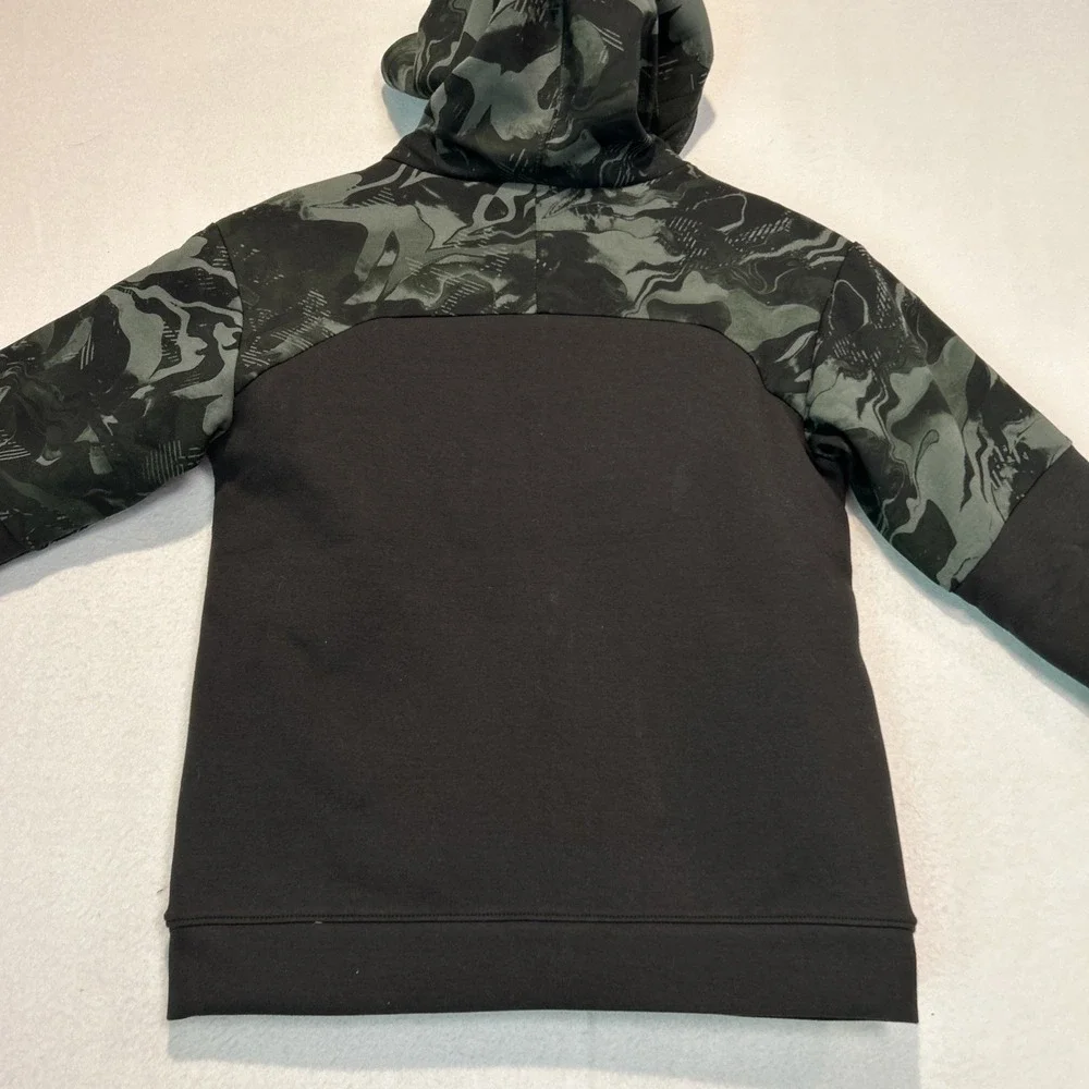 DSG Boys Sport Sherpa Jacket Medium Green Black Full Zip Hooded CKP6985CN